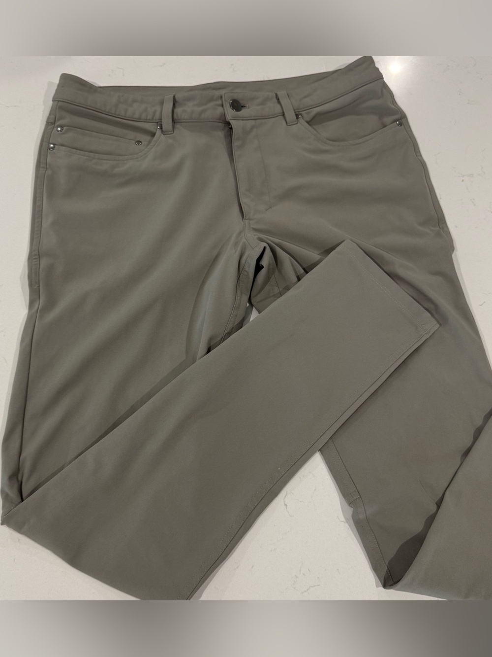 Lululemon Pants Mens 32 Brown Tan Commission Classic Chino Performance Casual Zi